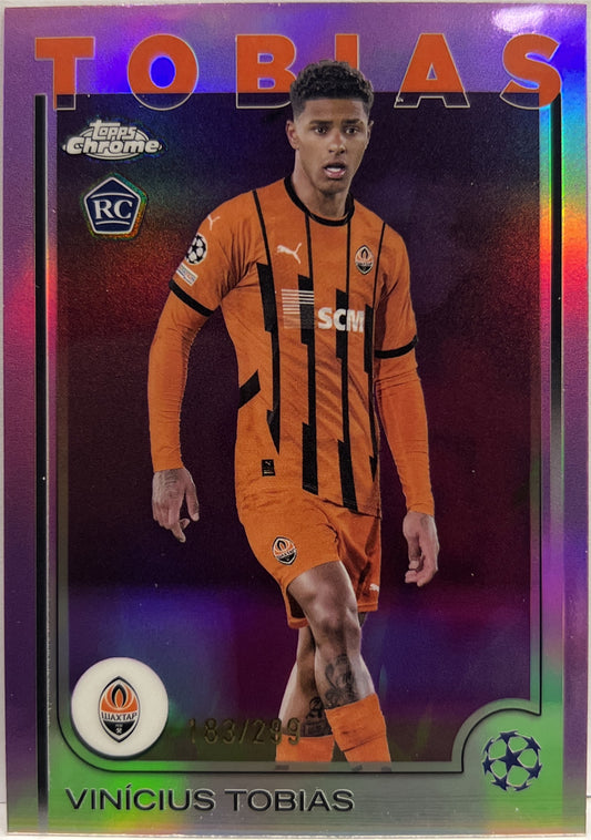 Vinicius Tobias 183/299 Rookie Violet Topps Chrome UCC 2024/25