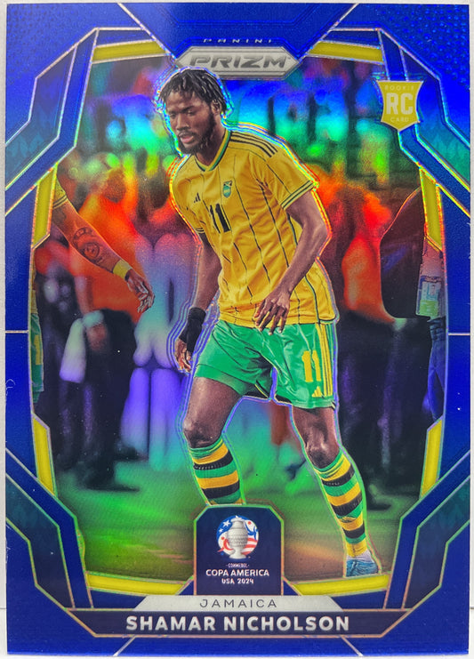 Shamar Nicholson 70/110 Rookie Blue Prizm Conmebol Copa America 2024