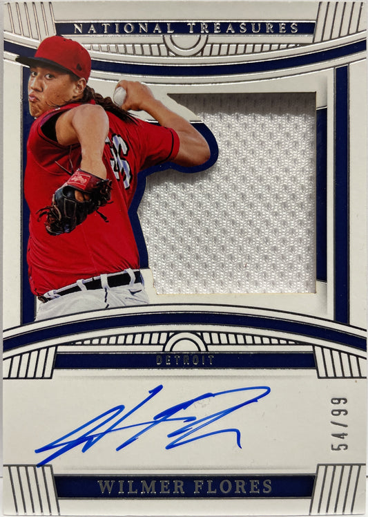 Wilmer Flores 54/99 Patch Autograph National Treasures Baseball 2023