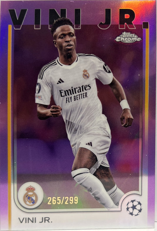 Vini Jr 265/299 Violet Topps Chrome UCC 2024/25