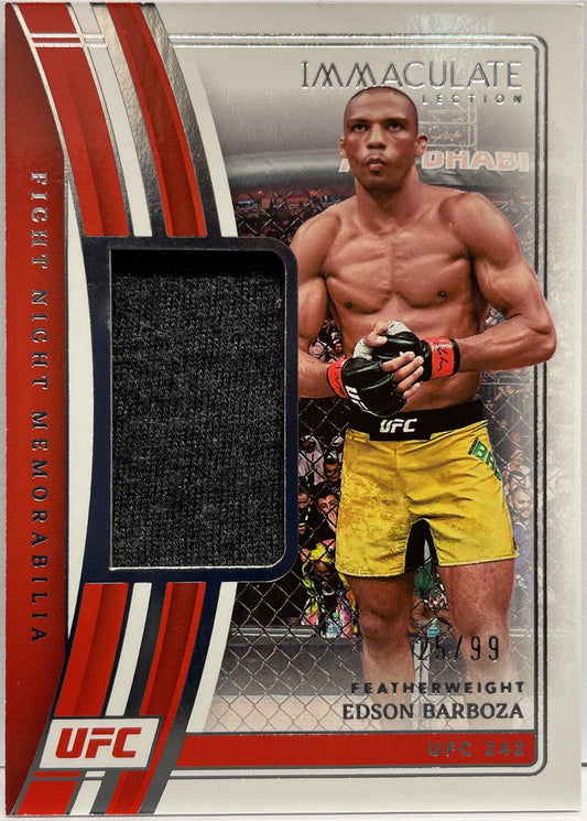 Edson Barboza 25/99 Fight Night Memorabilia Patch Immaculate UFC 2023