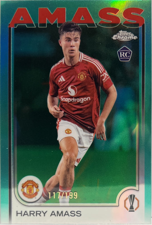 Harry Amass 117/199 Rookie Aqua Topps Chrome UCC 2024/25