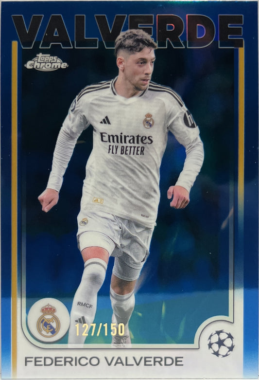 Federico Valverde 127/150 Blue Topps Chrome UCC 2024/25