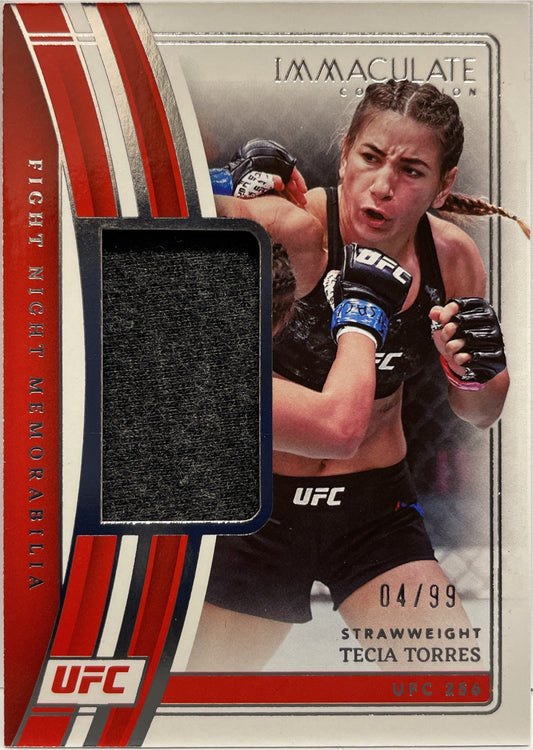 Tecia Torres 4/99 Fight Night Memorabilia Patch Immaculate UFC 2023