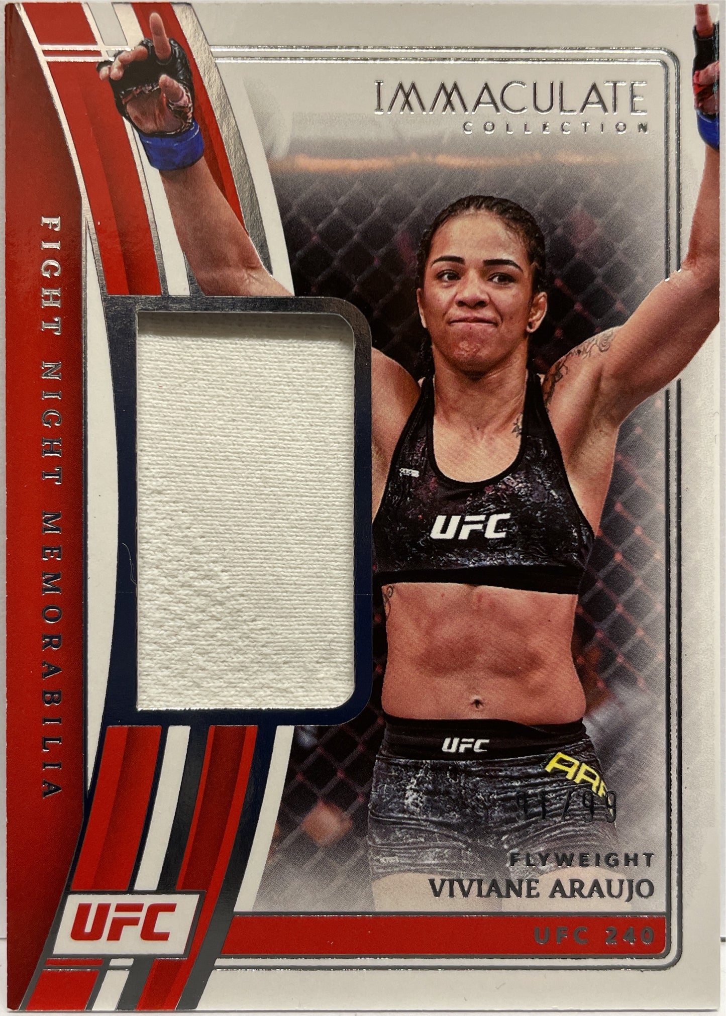 Viviane Araujo 91/99 Fight Night Memorabilia Patch Immaculate UFC 2023