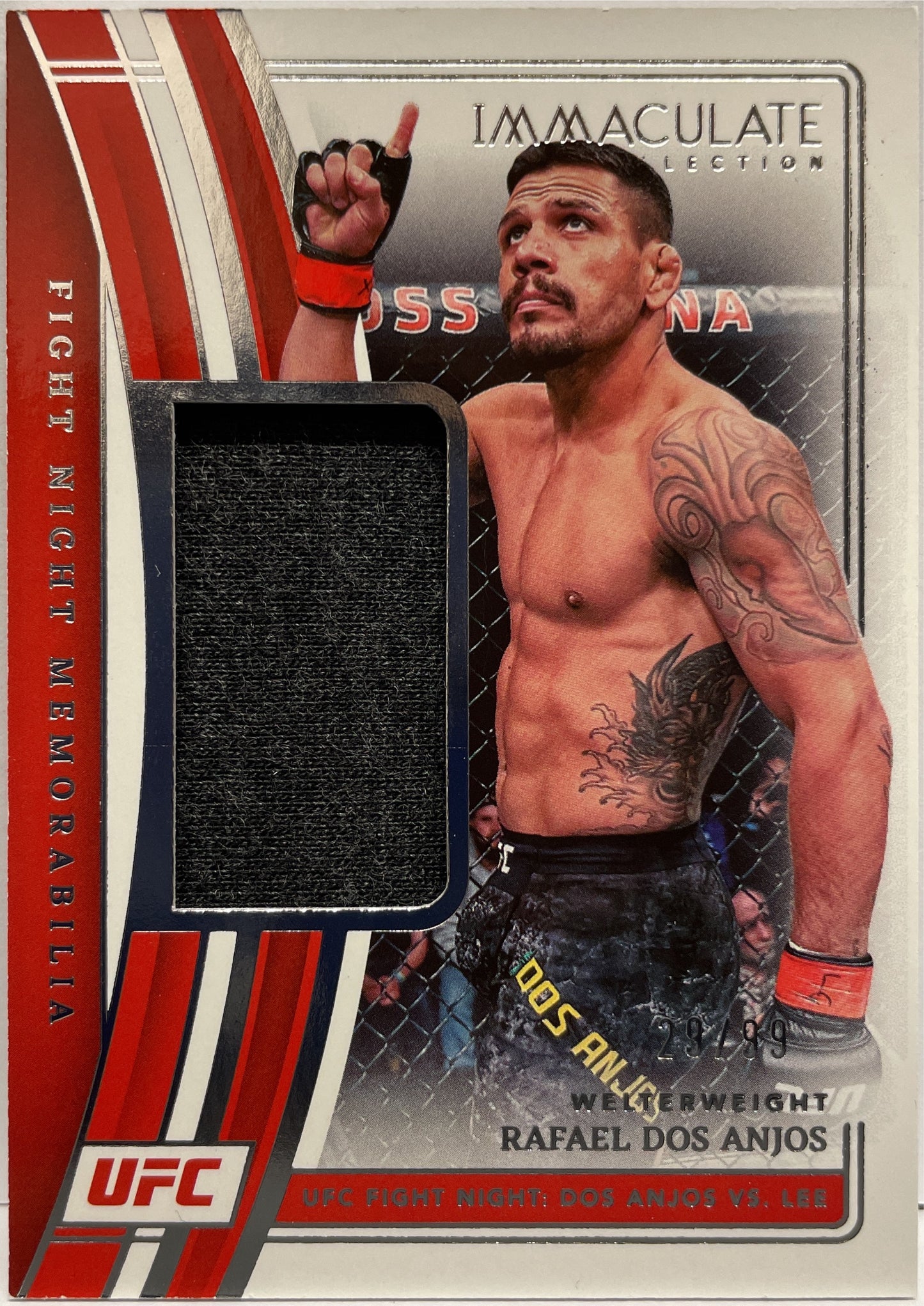 Rafael Dos Anjos 29/99 Fight Night Memorabilia Patch Immaculate UFC 2023