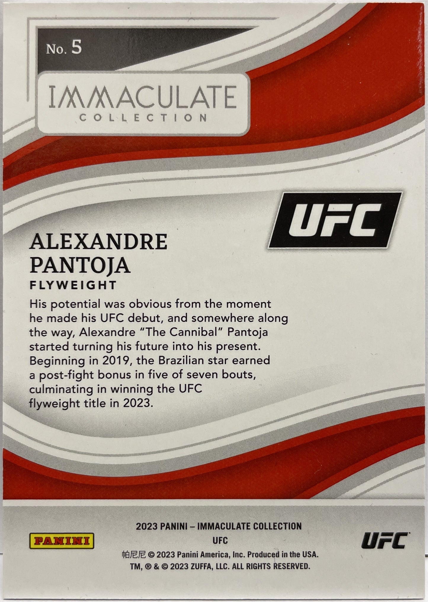 Alexandre Pantoja 3/50 Immaculate UFC 2023