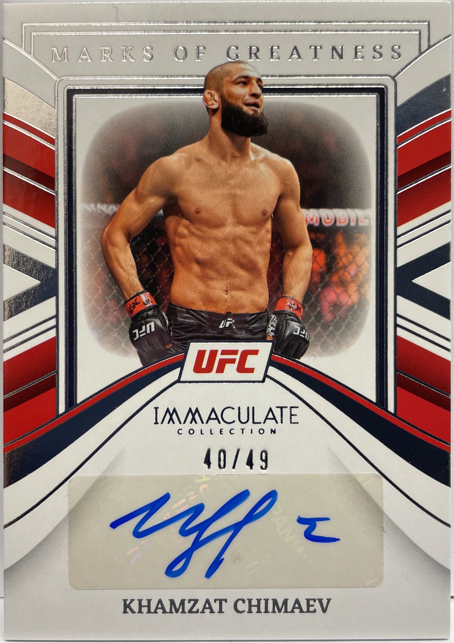 Khamzat Chimaev 40/49 Autograph Marks Of Greatness Immaculate UFC 2023