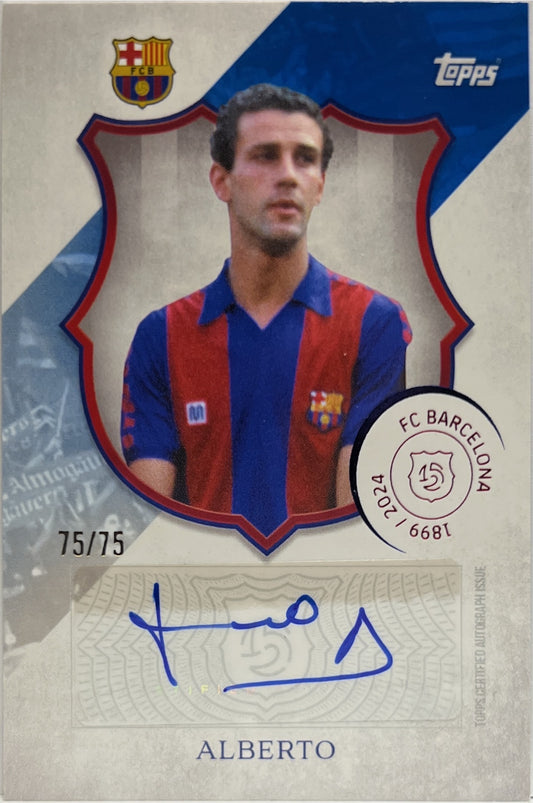 Julio Alberto 75/75 Autograph Topps Barcelona 125 2024/25