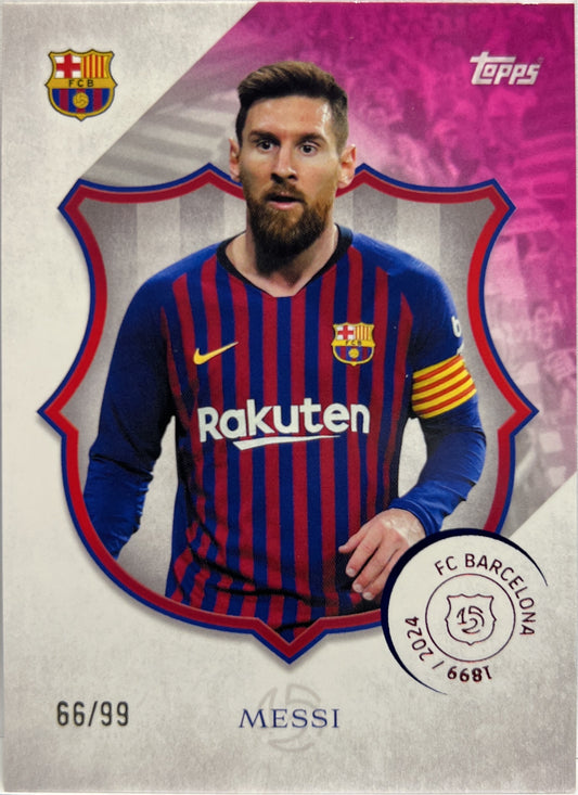 Lione Messi 66/99 Pink Topps Barcelona 125 2024/25