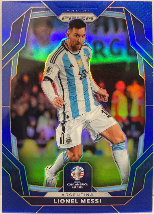 Lionel Messi 10/110 JERSEY NUMBER Blue Prizm Copa America 2024