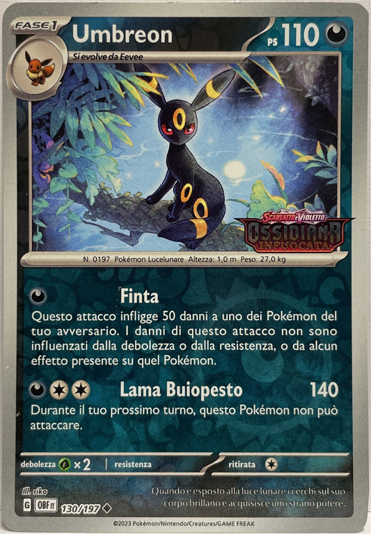 Umbreon 130/197 Stamped Promo G Pokemon OBF it 2023