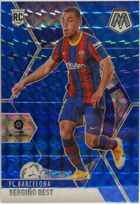 Sergino Dest 95/99 Rookie Blue Mosaic La Liga 2020/21