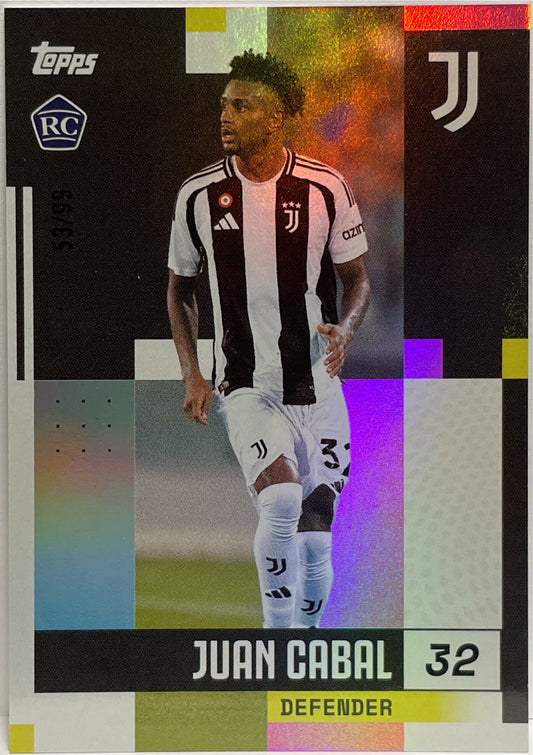 Juan Cabal 53/99 Rookie Pink Topps Juventus Premium Team Set 2024/25