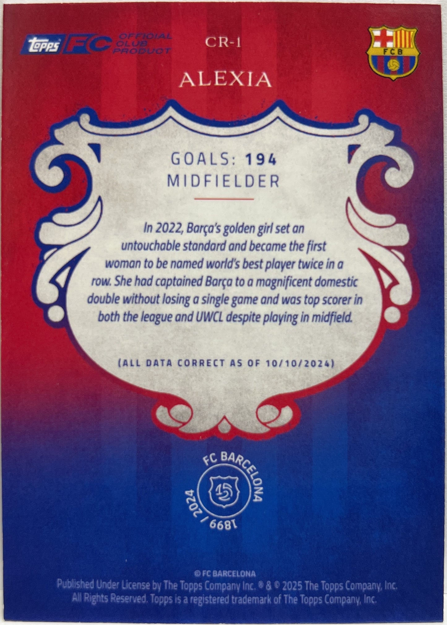 Mancolista-Cream Of The Crop-Topps Barcelona 125 2024/25