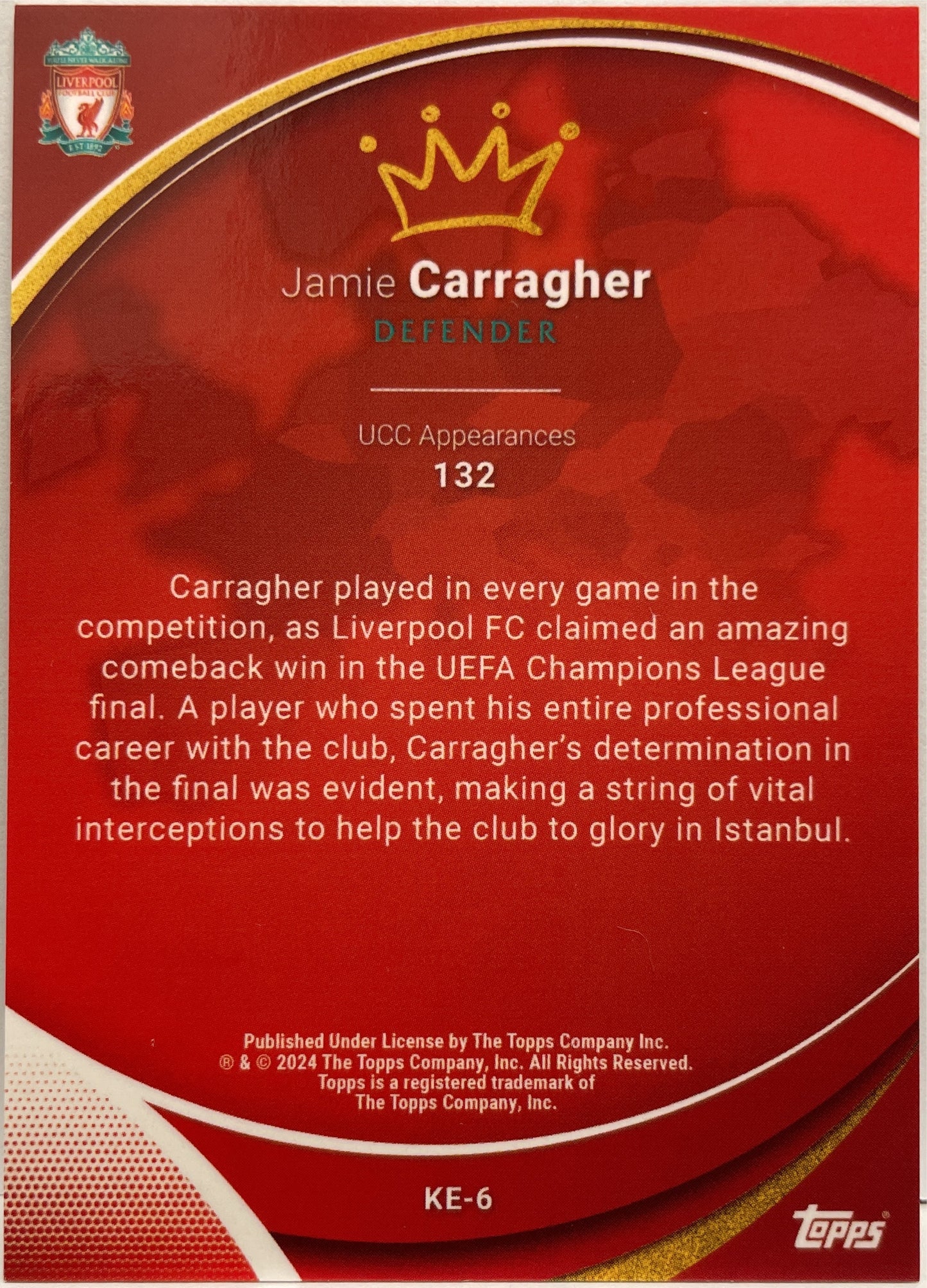 Mancolista-Kings Of Europe-Topps CHrome Liverpool 2023/24