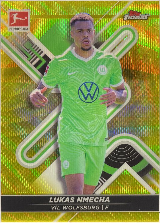 Lukas Nmecha 193/350 Yellow Wave Topps Finest Bundesliga 2021/22