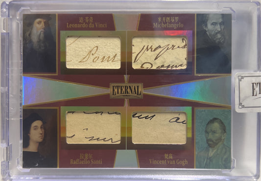 Leonardo Da Vinci Michelangelo Raffaello Van Gogh 20/25 Relic Eternal Cuts World Celebrities Edition 2024