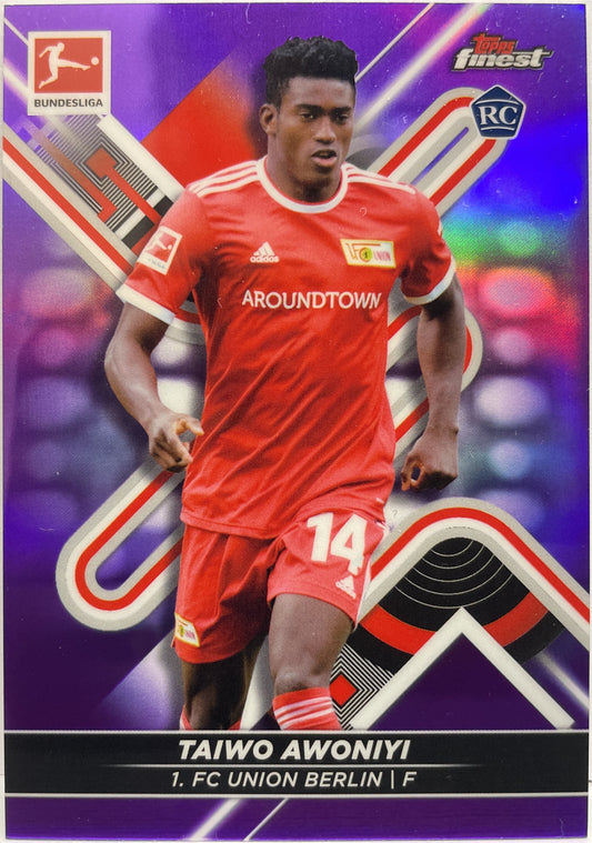 Taiwo Awoniyi 37/250 Rookie Purple Topps Finest Bundesliga 2021/22