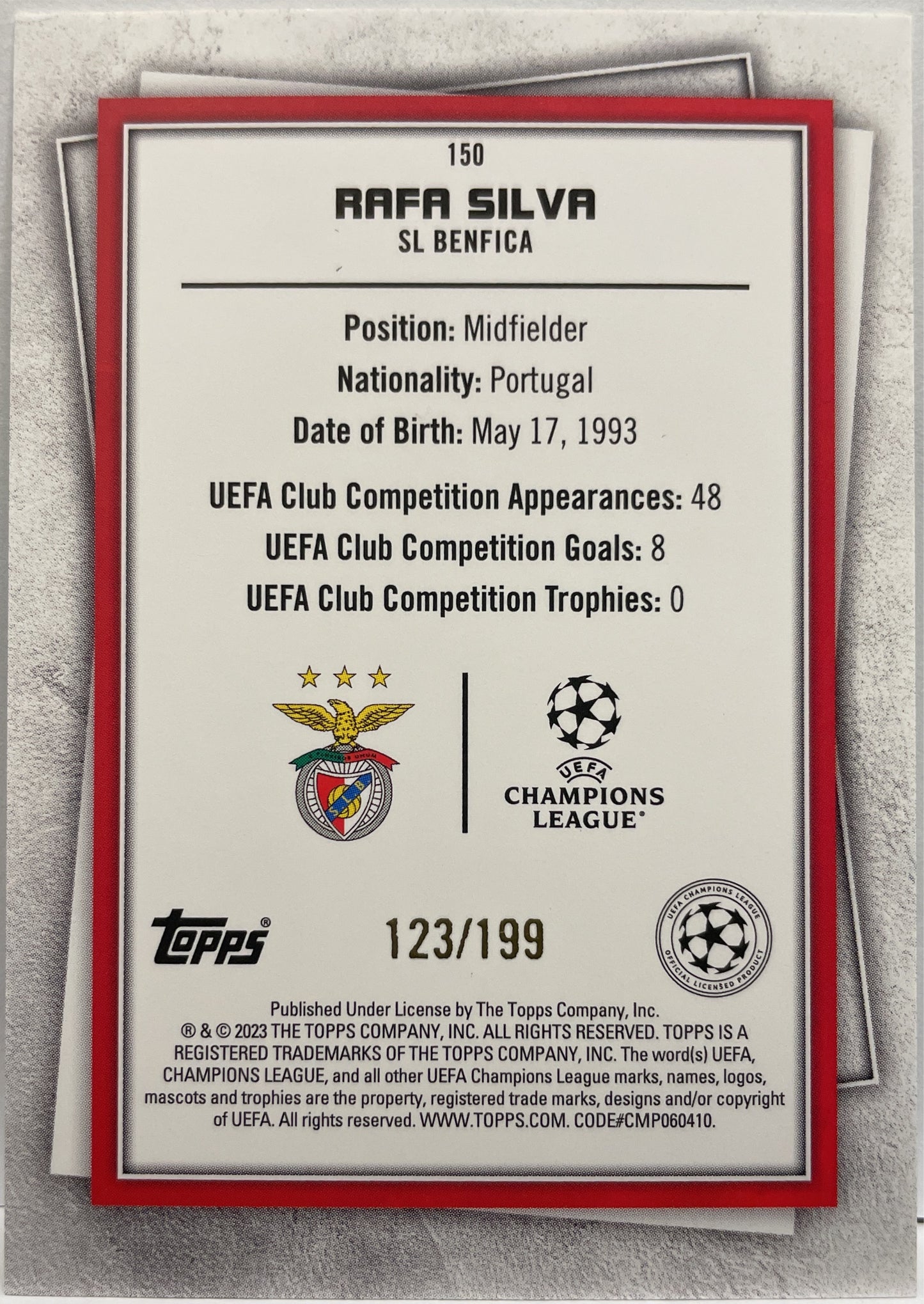 Rafa Silva 123/199 Green Topps Superstars 2022/23