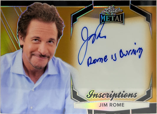 Jim Rome 14/100 Autograph On Card Metal Leaf Signature 1of1 Series 2025