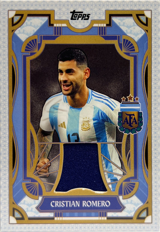 Cristian Romero Patch Tango Relic Topps Argentina Team Set 2024/25