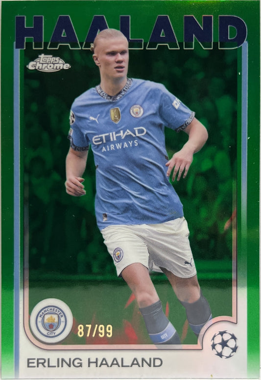 Erling Haaland 87/99 Green Topps Chrome UCC 2024/25