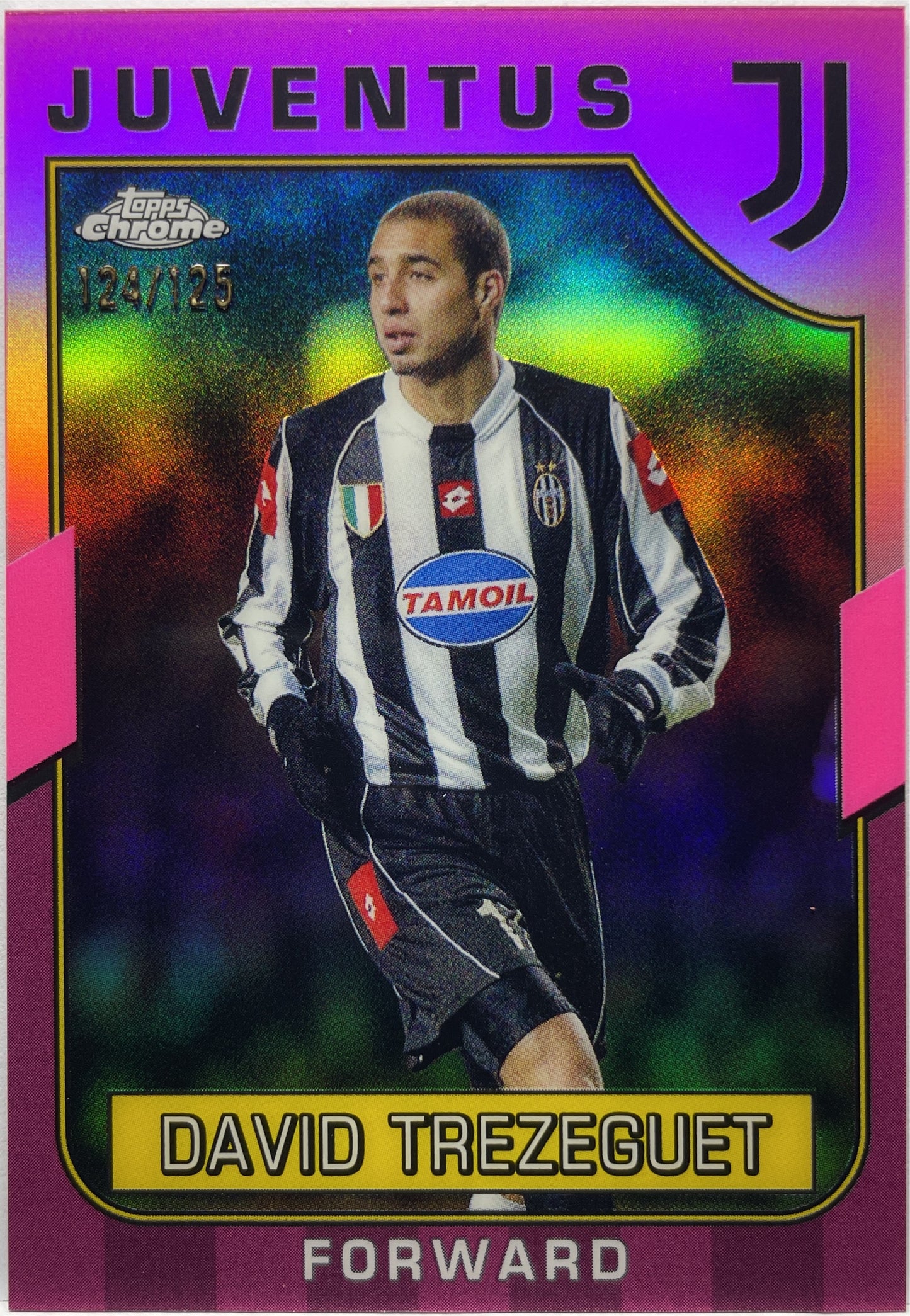 David Trezeguet 124/125 Pink Topps Chrome Juventus 2022/23