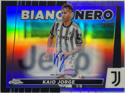 Kaio Jorge 34/99 Autograph Bianconero Topps Chrome Juventus 2022/23