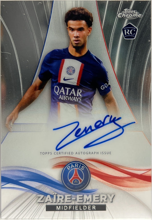 Warren Zaire Emery 23/99 Rookie Autograph Topps Chrome PSG 2022/23
