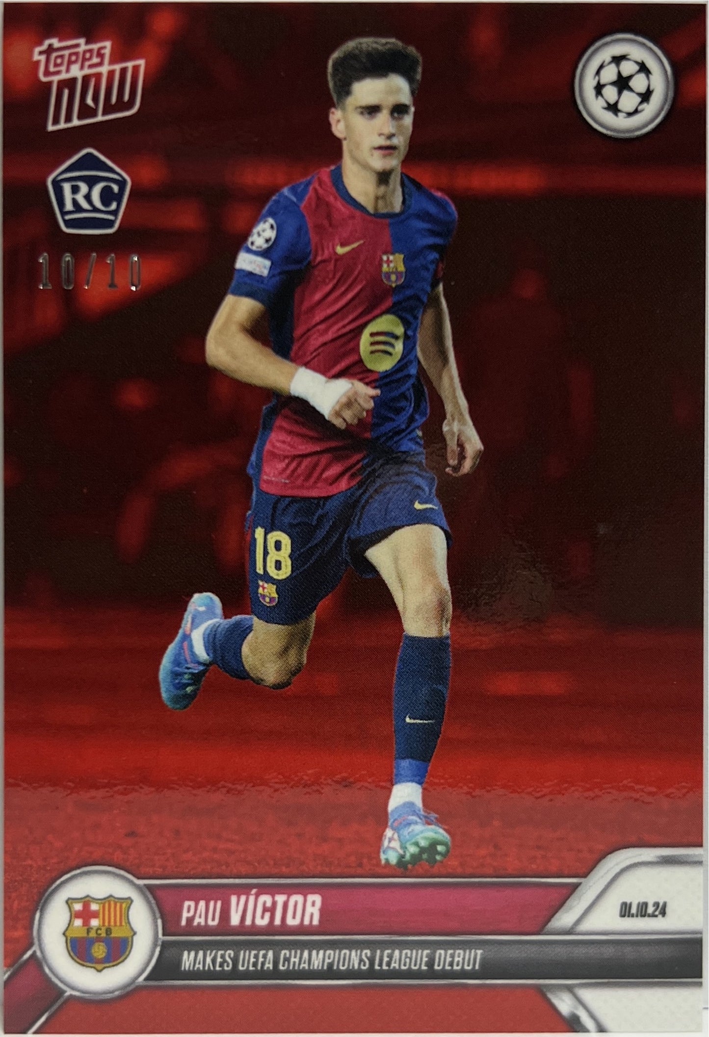 Pau Victor 10/10 Rookie Topps Now 2024