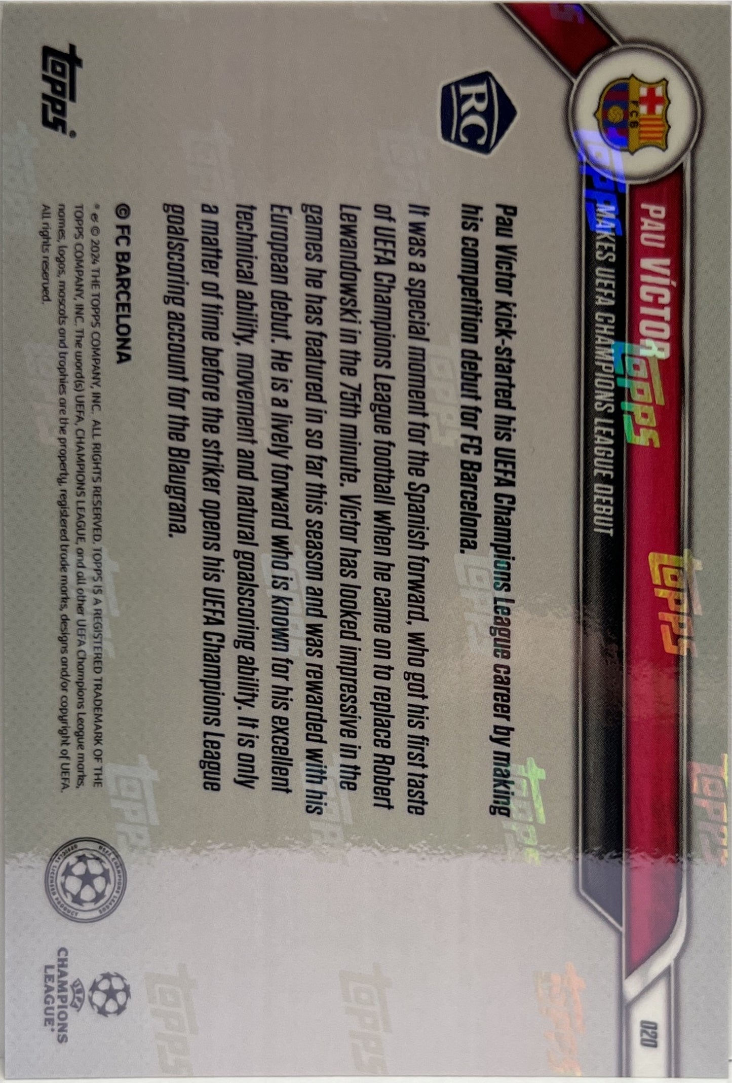 Pau Victor 10/10 Rookie Topps Now 2024