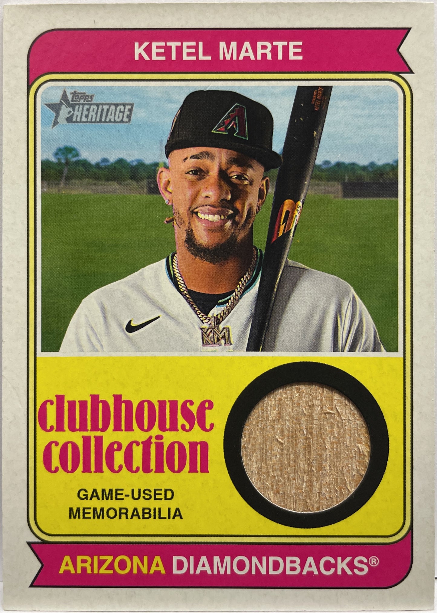 Ketel Marte Relic Memorabilia Clubhouse Collection Topps Heritage Baseball 2023