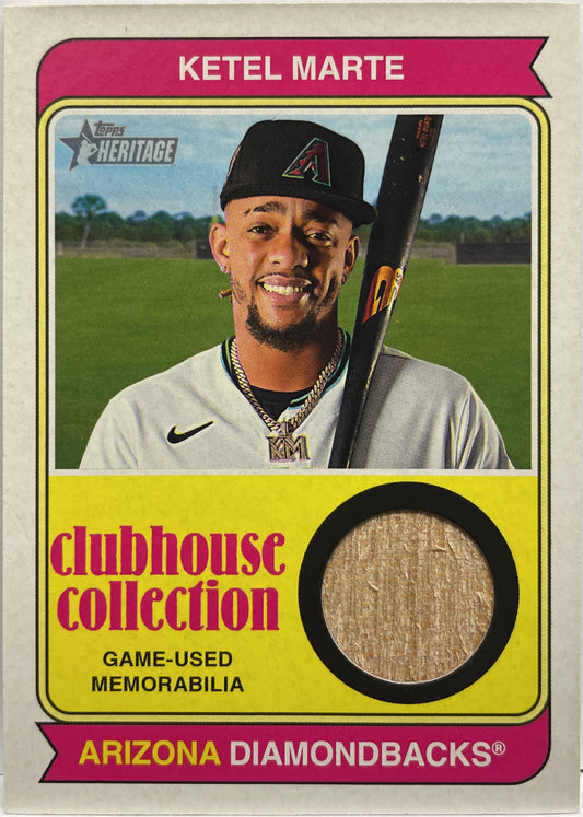 Ketel Marte Relic Memorabilia Clubhouse Collection Topps Heritage Baseball 2023