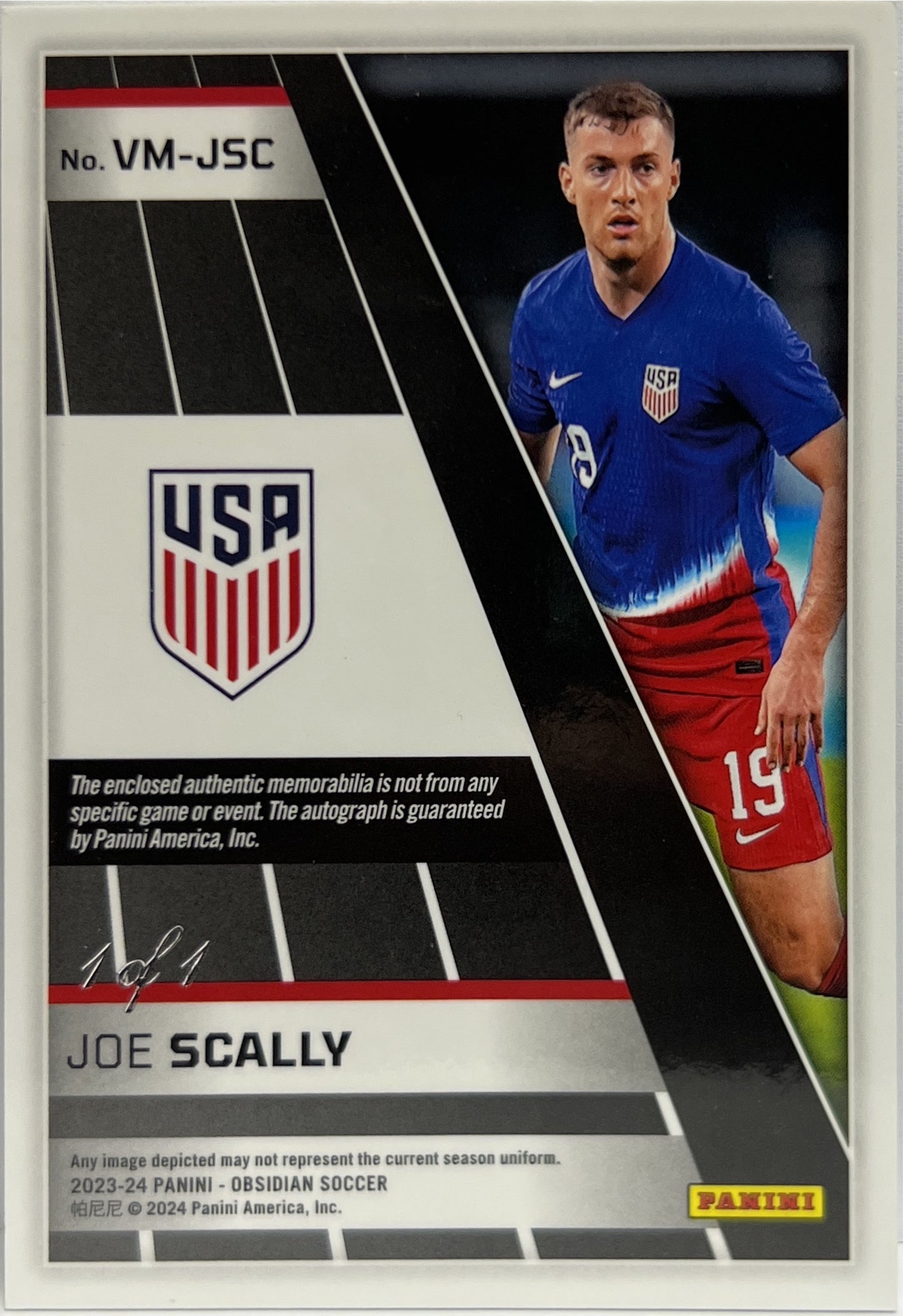 Joe Scally 1/1 Patch Autograph Volcanic Obsidian 2023/24