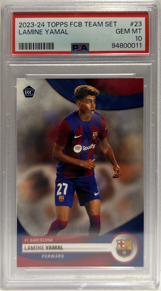 Lamine Yamal Rookie Topps Barcelona Team Set 2023/24 PSA 10