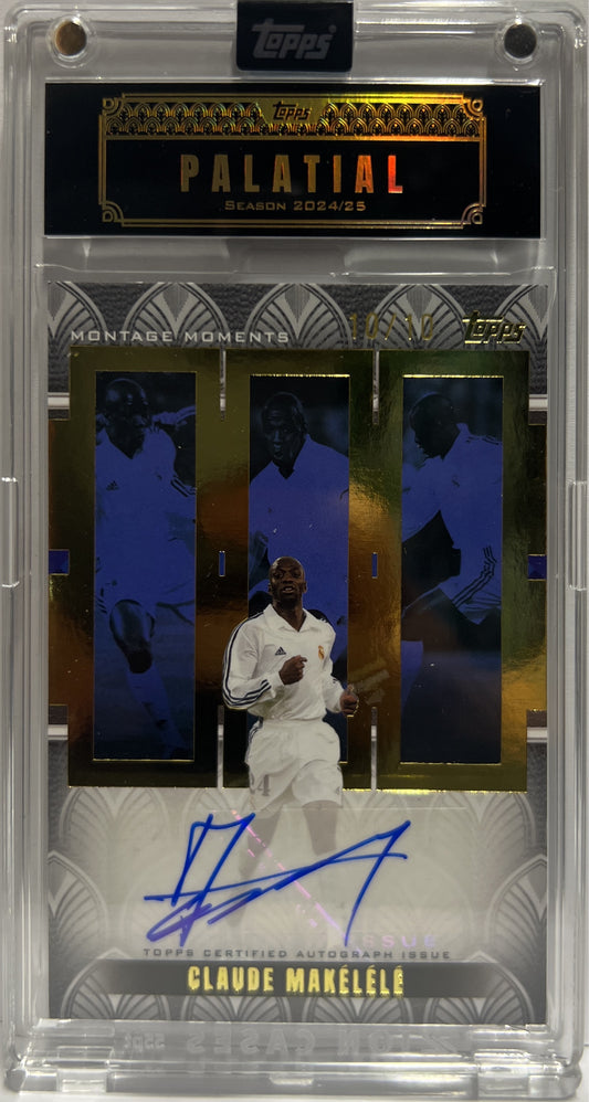 Claude Makelele 10/10 Autograph Montage Moment Topps Palatial Real Madrid 2024/25