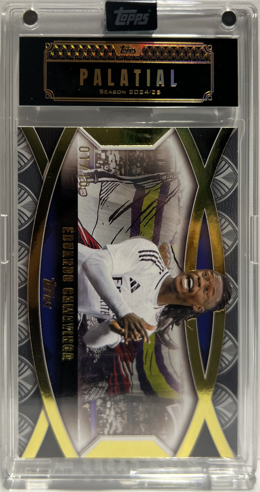 Eduardo Camavinga 1/10 Santiago Bernabeu Ovation Topps Palatial Real Madrid 2024/25