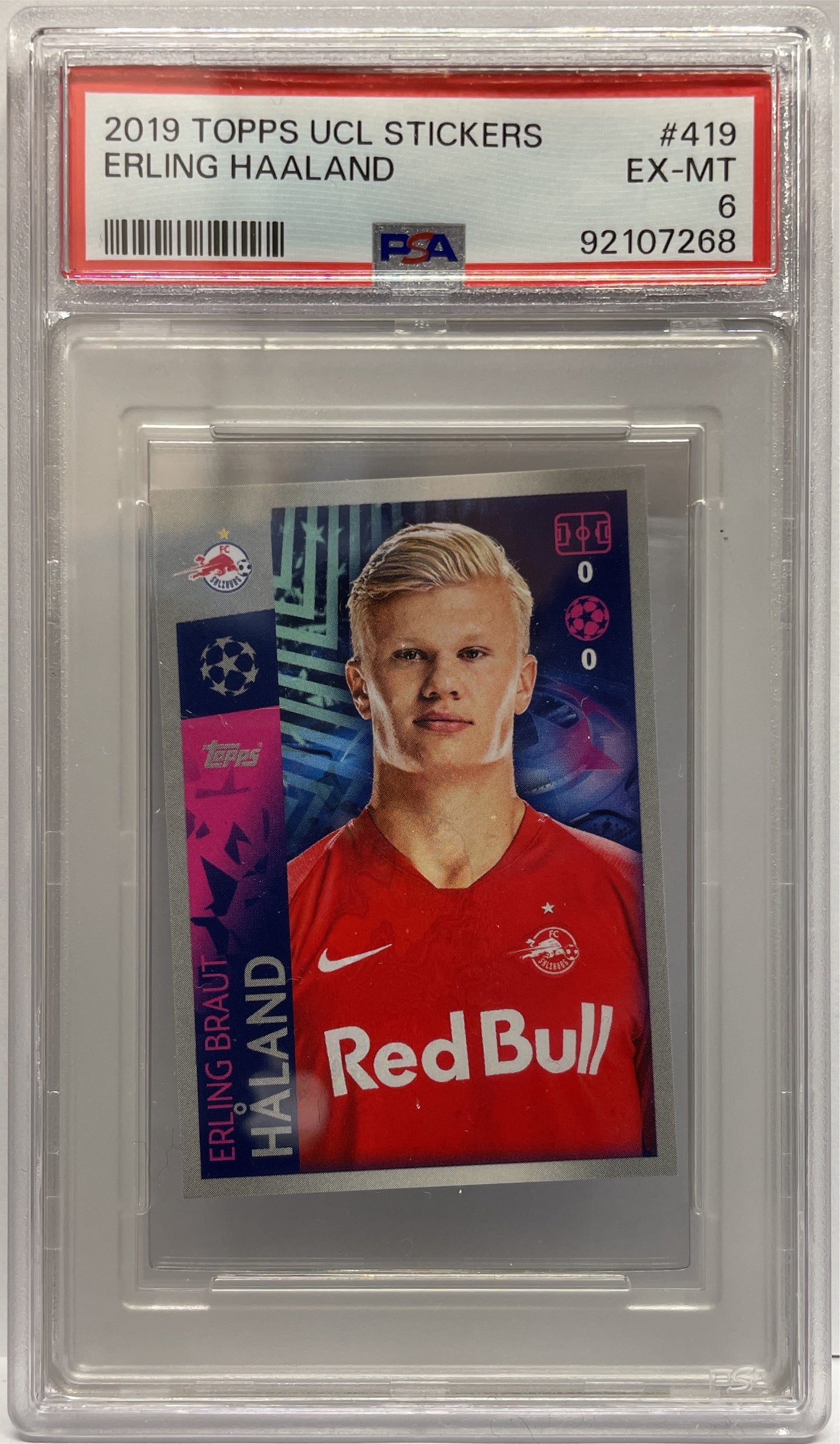 PSA 6 - Erling Haaland - Topps UCL Stickers 2019/20 92107268