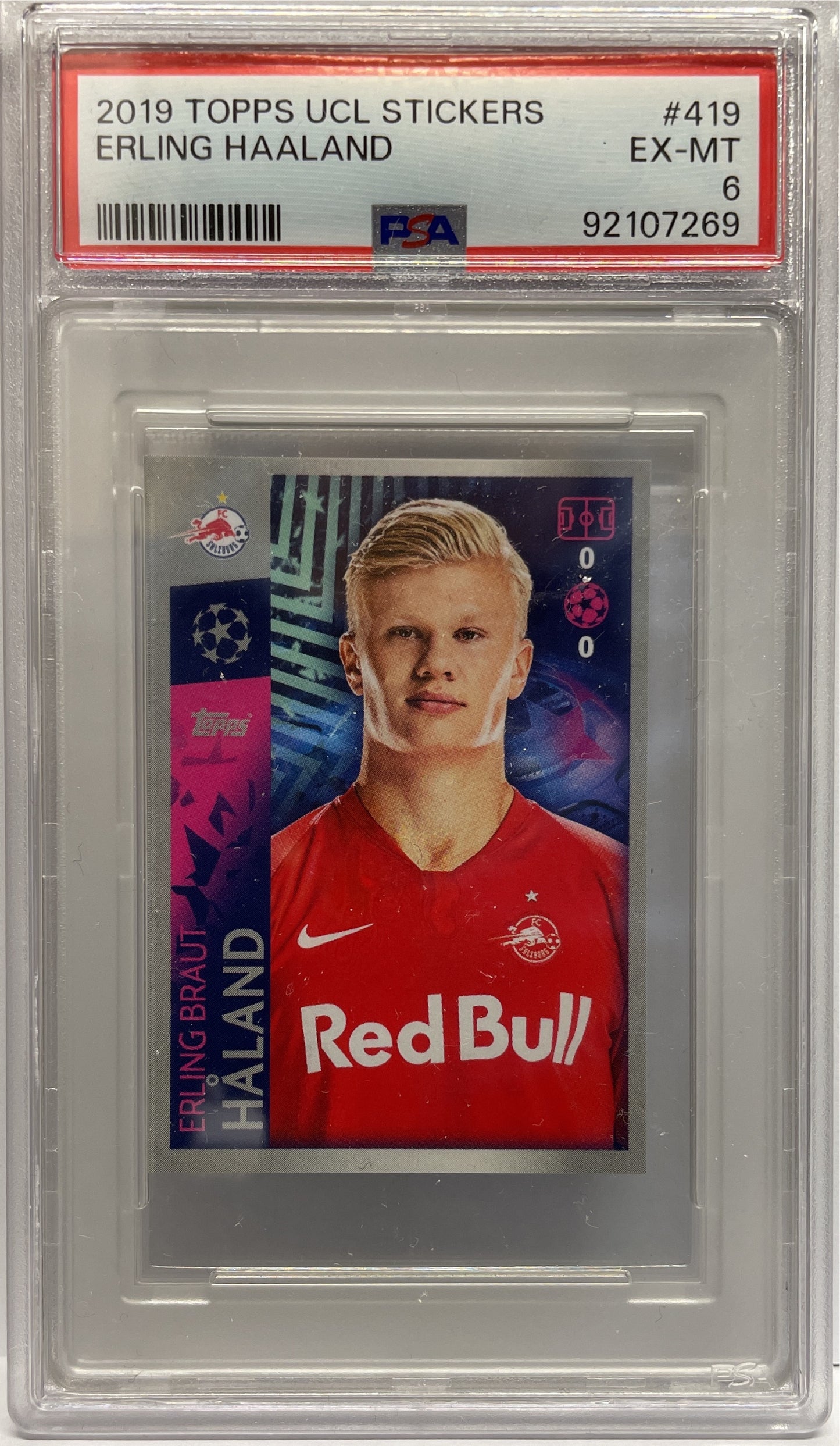 PSA 6 - Erling Haaland - Topps UCL Stickers 2019/20 92107269