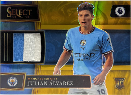 Julian Alvarez 6/10 Patch Memorabilia Gold Select Premier League 2022/23