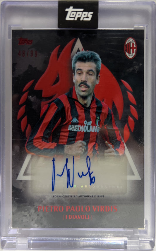 Pietro Paolo Virdis 48/99 Autograph I Diavoli Topps AC Milan 125 Anniversary 2025