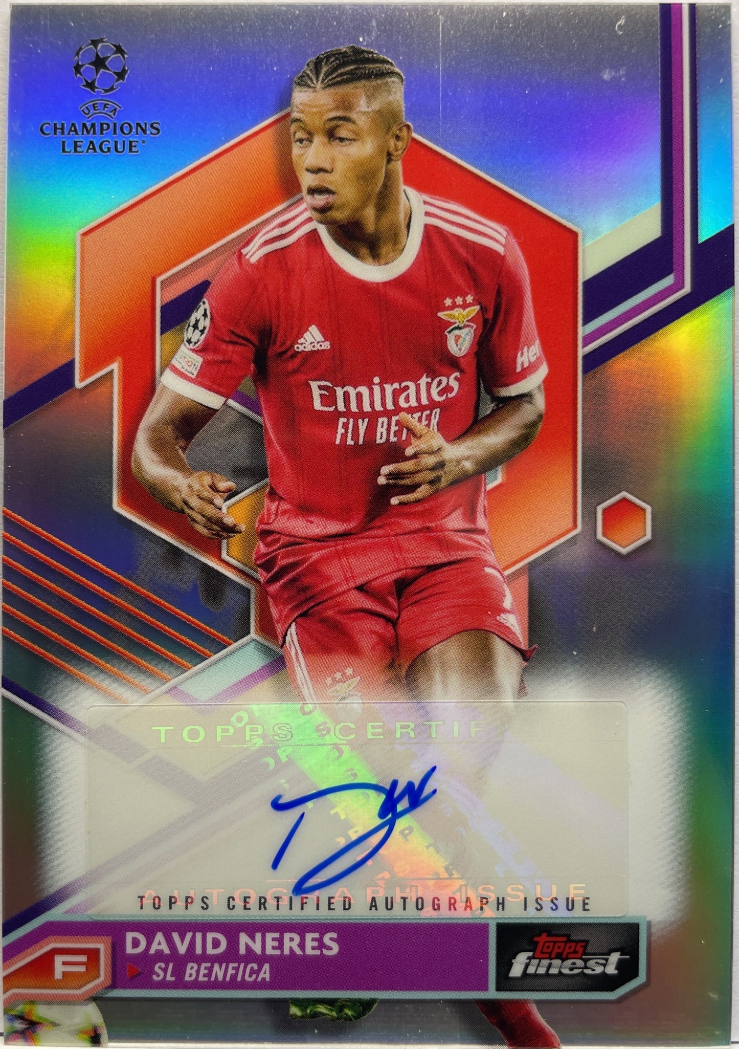 David Neres Autograph Topps Finest UCC 2022/23