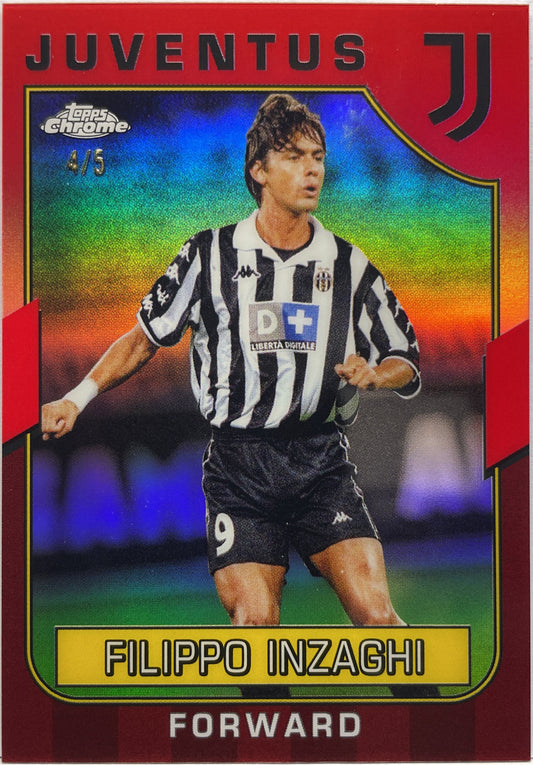 Filippo Inzaghi 4/5 Red Topps Chrome Juventus 2022/23