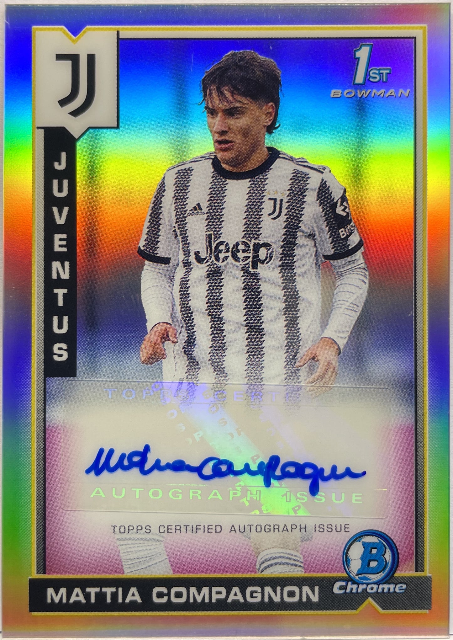 Mattia Compagnon Autograph 1ST Bowman Topps Chrome Juventus 2022/23