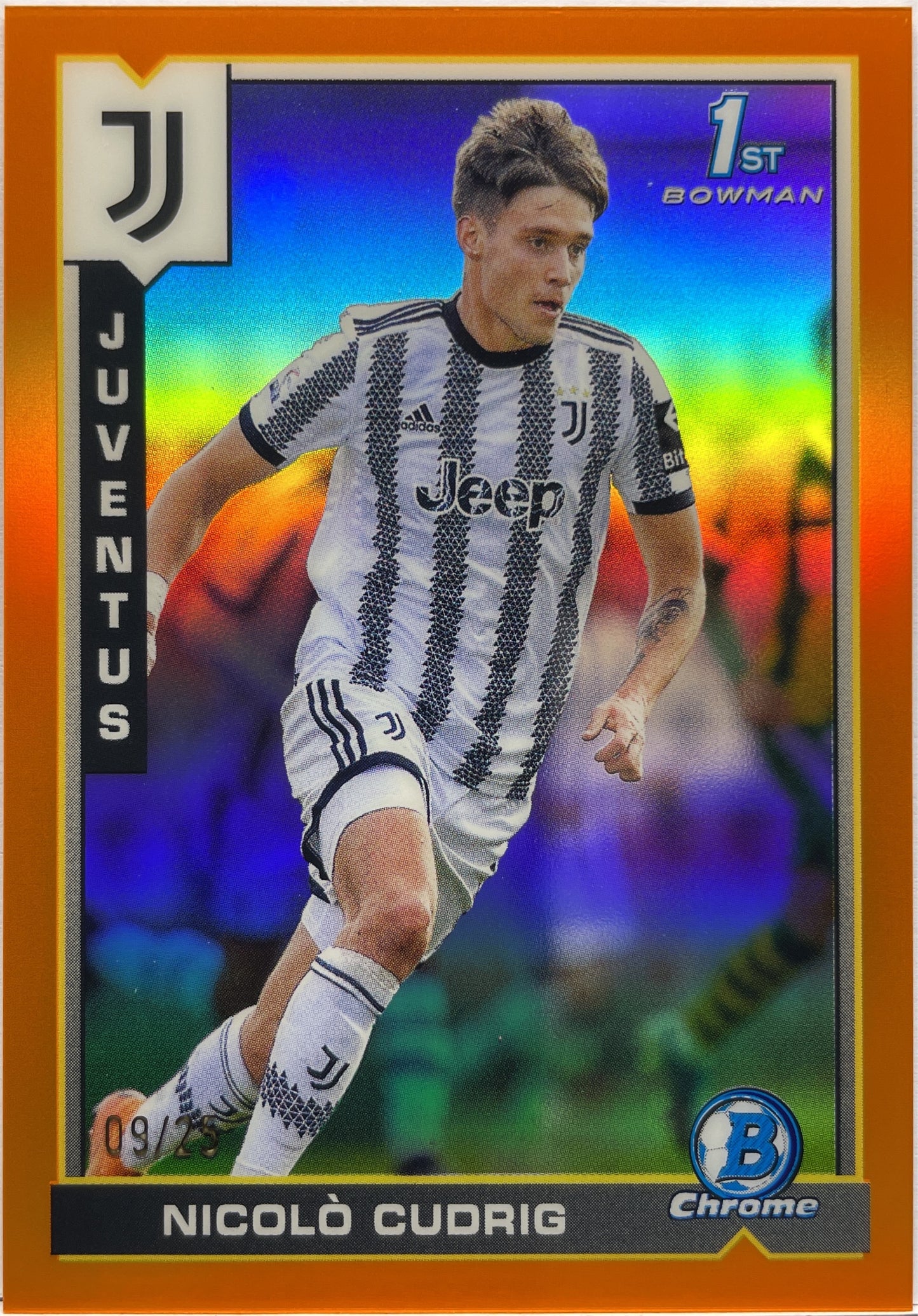 Nicolo Cudrig 9/25 1ST Bowman Orange Topps Chrome Juventus 2022/23