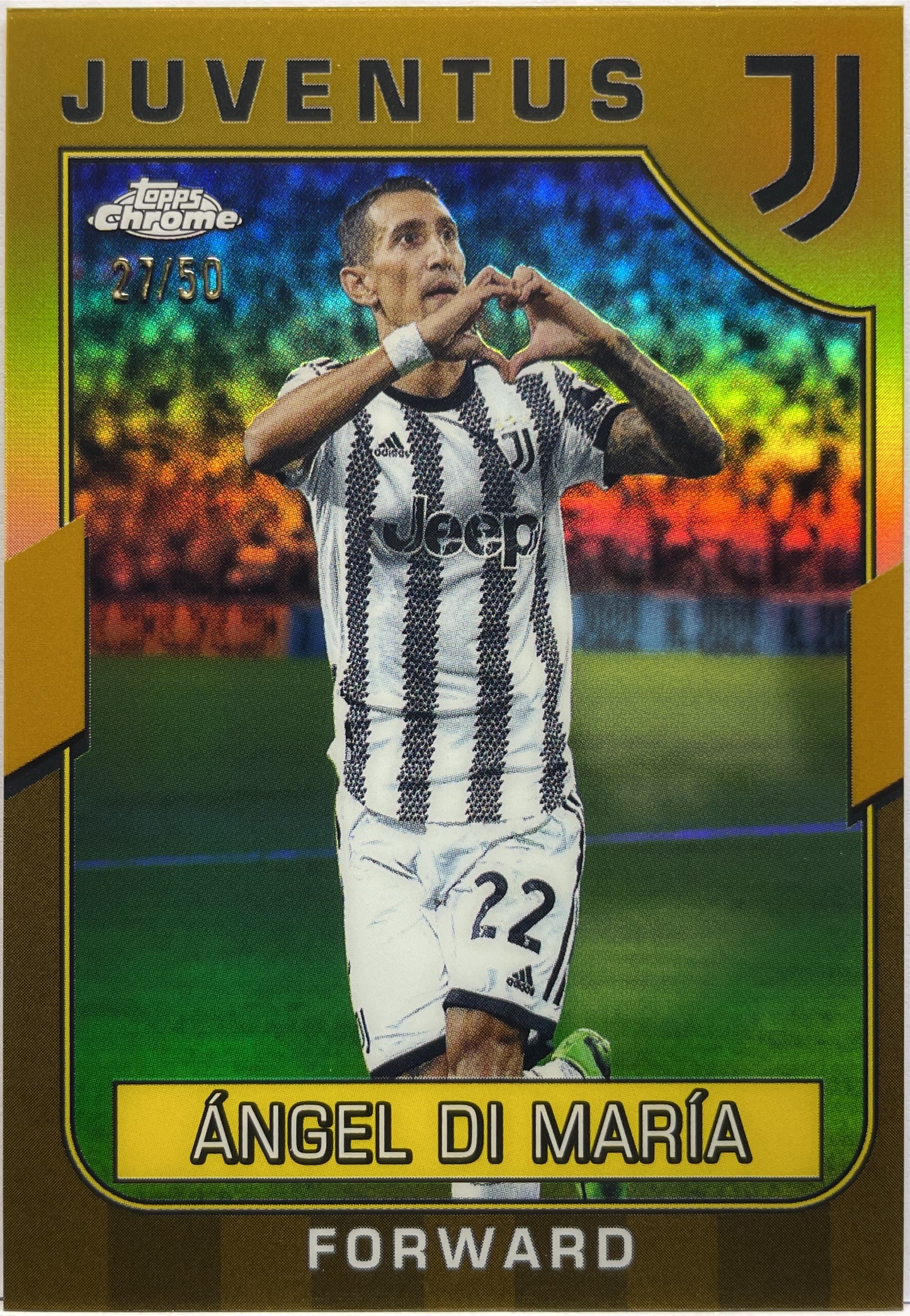 Angel Di Maria 27/50 Gold Topps Chrome Juventus 2022/23