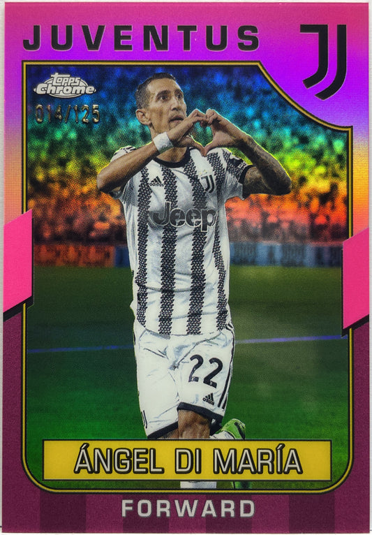 Angel Di Maria 14/125 Pink Topps Chrome Juventus 2022/23