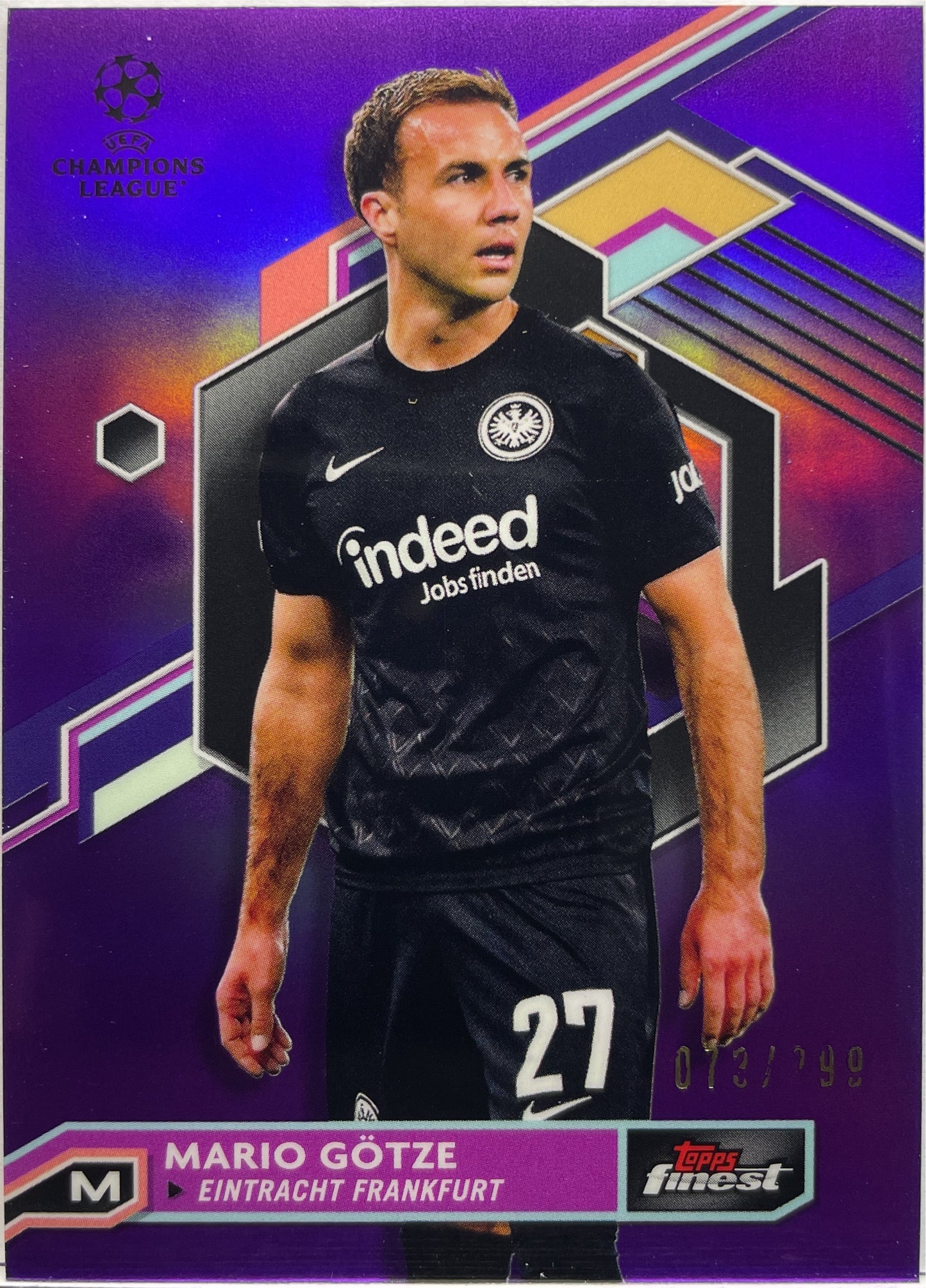 Mario Gotze 73/299 Purple Topps Finest UCC 2022/23