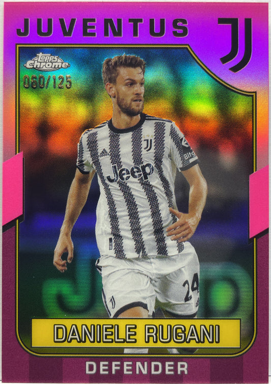 Daniele Rugani 60/125 Pink Topps Chrome Juventus 2022/23